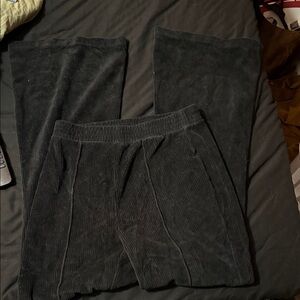 Aerie Black Corduroy Boot Cut Pants